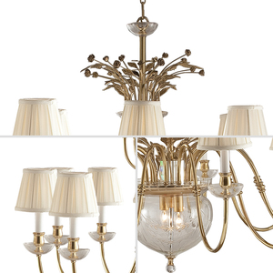 Ottone Lucido Del Fiore Della Rosa Oro 18 Luci Decorazione Dell'interno Lampadario Palla di Vetro Della Lampada Oem Odm - Product Image 6