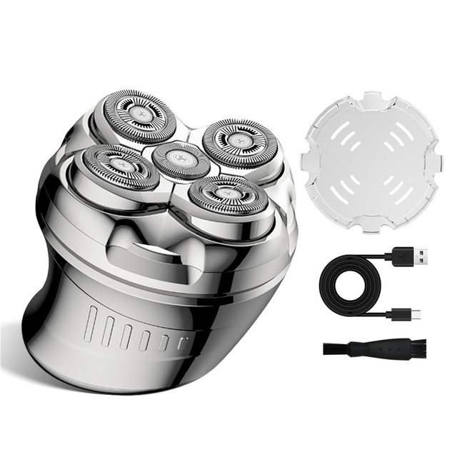 Bald Head Trimmer Full Body Male Facial Hair Grooming Device Waterproof Cordless 6D Magnetic Blade Shaver OEM ODM