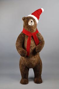 Commercio all'ingrosso di natale animale panno di schiuma orso bruno realistico degli <span class=keywords><strong>animali</strong></span> della foresta recano figure di famiglia giocattolo polare panno morbido animale - Product Image 3