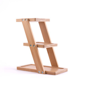 Support à fleurs, support pour plantes succulentes, support de jardinière à plusieurs niveaux pour rebord de fenêtre/baie vitrée, étagère de rangement, support en bambou pour salon - Product Image 1