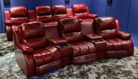 Fauteuil de cinéma moderne à quatre fonctions inclinables, avec accoudoirs en diamant, appuie-tête réglable, pour villa, home cinéma, fauteuil inclinable électrique, sièges de cinéma