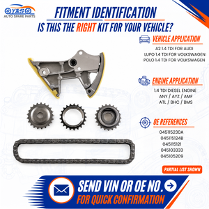 Nouveau kit de chaîne d'entraînement de <span class=keywords><strong>pompe</strong></span> à <span class=keywords><strong>huile</strong></span> YS pour Audi A2, Lupo, <span class=keywords><strong>Polo</strong></span> 1.4 TDI ANY/AYZ/AMF/ATL, 5 pièces, pièce de rechange 045115230A - Product Image 2
