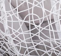 Balançoire œuf suspendue en rotin PE bon marché avec support pour coussin chaise balançoire suspendue en osier pour intérieur et extérieur