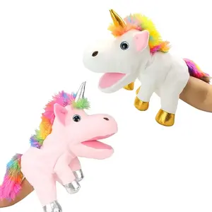 Unisex-Handpuppen-Spielzeug für Kinder pädagogische Einhorn-Puppe für frühes Lernen für Jungen weiches Spielzeug Einhorn