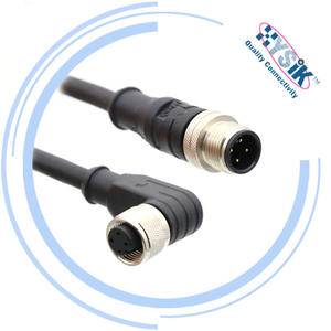 Sağlam M12 d-kodlu 4 pinli dişi konnektör, kilitleme somunu, yiyecek ve içecek endüstrisi yıkama uygulamaları için IP69K - Product Image 5