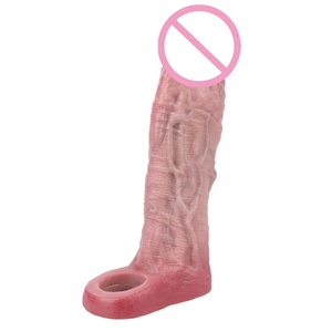Reusable Realistic Penis Sleeve Extender Condom Delay Ejaculation Dick Enlargement Adult Goods Sex Toys for Men - Product Image 4