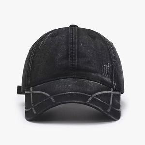 Gorra de béisbol de mezclilla retro de alta calidad con efecto desgastado para mujer, moderna y versátil para todo el año, se puede añadir logotipo. - Product Image 2