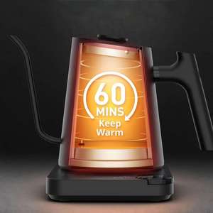 Gooseneck Electric <b>Kettle</b> Digital <b>Control</b> LED <b>Temperature</b> Display Stainless Steel Keep Warm Outdoor Hotel Use Portable Coffee - Product Image 4