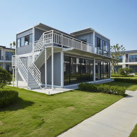 Villa préfabriquée de luxe écologique : Maison conteneur durable, empilable, en kit, détachable, moderne et modulaire