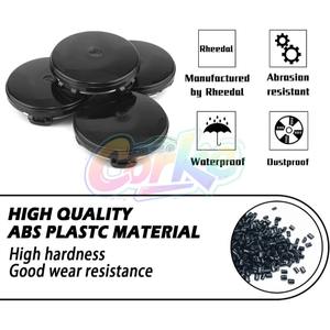 TAPA CENTRAL DE RUEDA TAPÓN CUBIERTA LLANTA SilverSet de 4 Centro negro Cromo 52960-38300 52960-3K210 52960-3K250 Se adapta a cada modelo de automóvil - Product Image 6