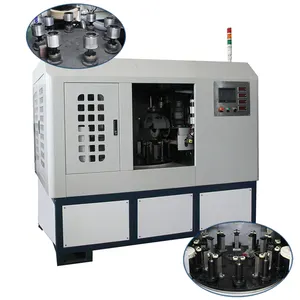 2 Grinding Heads Best Rotary Buffing Machine For Metal Stainless Steel Round Cover Cylinder Mirror Polished