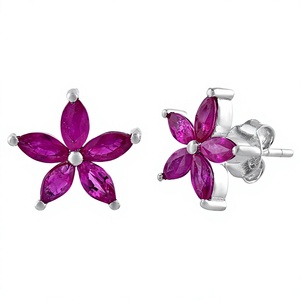 Pendientes de Plata de Ley 925 con Baño de Rodio y Zafiro Azul Clásico para Mujer - Regalo de Boda, Compromiso, Fiesta - Product Image 4