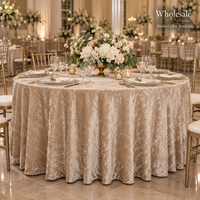 Nappe en velours écrasé champagne 220 GSM, linge de table de luxe pour banquets, décoration de mariage et de fêtes