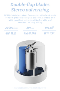 Smoothie Ice Cube điện USB Máy ép trái cây cầm tay Máy xay sinh tố nhỏ cầm tay máy ép trái cây cup Hướng dẫn sử dụng trái cây máy ép trái cây trong cup nắp máy xay sinh tố - Product Image 2