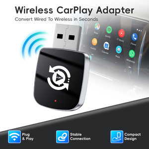 Universal 4 in 1 Wireless CarPlay Android Auto <b>Adapter</b> for 98% OEM Wired CarPlay Cars Support AirPlay Screen Mirroring Dongle - Product Image 1