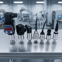 Sensor Tekanan Udara Minyak Gas Cair Diesel 60MPa 4-20mA 0-5V 1-5V 0.5-4.5V IIC RS485 Keramik Pemancar Tekanan Kompresor Udara