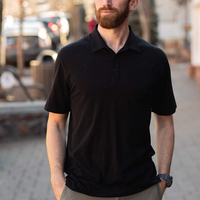 Polos personnalisés de haute qualité en tissu tricoté léger en laine mérinos, sous-vêtements thermiques pour hommes