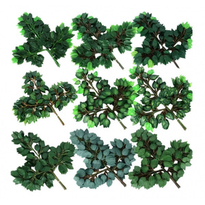 Bouquet de feuilles de banian artificielles 30cm-100cm, verdure en caoutchouc souple pour décoration de mariage, décoration intérieure, accessoires extérieurs - Product Image 1