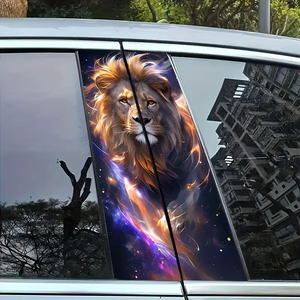 Customized Self-Adhesive Waterproof Scratch-Resistant <strong>Lion</strong> <strong>Decals</strong> Bright Animal Print Glass <strong>Stickers</strong> for Cars - Product Image 4