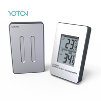 Thermomètre sans fil avec écran LCD, enregistreur de température, ABS, indice de protection IP65, température intérieure/extérieure, icône de tendance de la température, 1 an