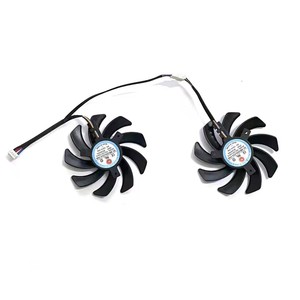 สำหรับเอ็กซ์เอฟเอ็กซ์ ราเดอน RX460 <span class=keywords><strong>470</strong></span> 470D 474 480 แบล็ค วูล์ฟกราฟิกการ์ดพัดลมทดแทน - Product Image 2