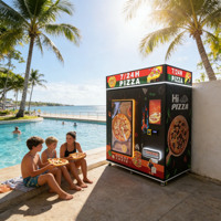 Distributeur automatique de pizzas pour centre commercial et aéroport avec écran tactile de 21,5' et écran publicitaire de 55' et grande capacité