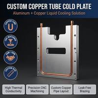 Placa de Enfriamiento Líquido de Aluminio Ultrafina con Tubos de Cobre de Microcanal para Módulos de Potencia Compactos