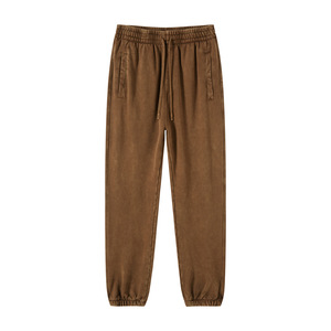 Pantalones Deportivos de Algodón para Hombre, Lavados, con Lámina Dorada, Cintura Alta, Casuales, de Pierna Ancha, con Bolsillos - Product Image 3