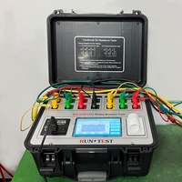 Testeur de résistance d'enroulement de transformateur électrique automatique triphasé 10A, testeur de résistance de transformateur CC, testeur de bobine de transformateur