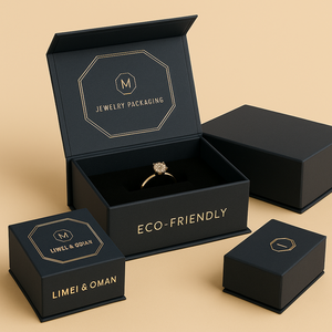 Eco-friendly Magnetic Jewelry <b>Box</b> with Recyclable Material and Rigid Cardboard - Product Image 2
