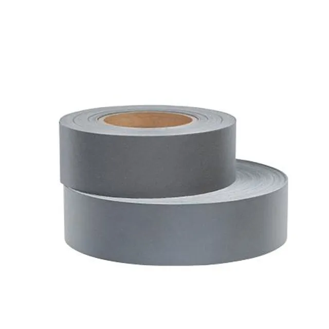 싸구려 부드러운 높은 가시성 회색 반사 패브릭 테이프 100% 폴리 에스테르 경고 반사 테이프 헝겊에 바느질