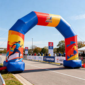 定制广告充气门拱Arco可充气<span class=keywords><strong>Arcoiris</strong></span>，带发光二极管照明，用于户外比赛活动装饰 - Product Image 1