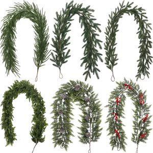 Guirlandes artificielles de feuilles de pin vertes 600g pour décorations de Noël, arches de mariage et aménagement paysager - Product Image 5