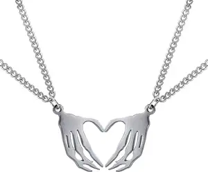 BFF Ghost Hand Necklace for 2 Matching Couple Necklaces Friendship Best Friend Necklaces For Bestie Cheap Couple Gifts