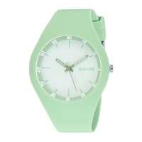 Montre à quartz sport étanche style simple pour femme, logo OEM ODM, cadran 40 mm, bracelet en silicone 20 mm, boîtier en acier inoxydable, aiguilles en verre