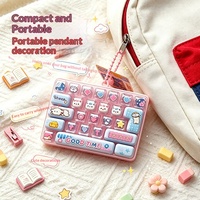 Keyboard Plastik 26 Tombol Estetika Tinggi, Mainan Penghilang Stres Kreatif, Dekoratif, Mini Pendant
