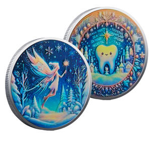 Tandenfee 3D Die-Cast verzamelmunten set met gouden & zilveren opties Sneeuwfee kunst speciale winter aandenken voor kinderen - Product Image 4