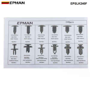 EPMAN 240 PIÈCES Boucle En Plastique Poussoir Rivet Voiture Pousser Retenue Kit Voiture Boucle Pare-chocs En Plastique Boucle Forte Flexibilité EPSLK240F - Product Image 3