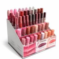Expositor de Cartón para Brillo Labial de Alta Calidad, Personalizable con Tamaño de Orificios, OEM/ODM
