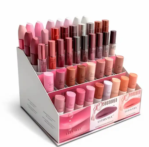 Support <span class=keywords><strong>de</strong></span> présentation pour gloss <span class=keywords><strong>à</strong></span> lèvres en carton <span class=keywords><strong>de</strong></span> haute qualité, personnalisable avec des trous <span class=keywords><strong>de</strong></span> taille variable, OEM ODM - Product Image 5