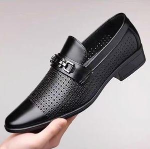 <b>Men</b> Genuine Leather Formal Casual <b>Shoes</b> Slip On Wedding Classic Design Comfortable <b>Breathable</b> for Office Daily Party - Product Image 4