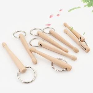 พวงกุญแจไม้กลองขนาดเล็กแบบขายส่ง ไม้กลองเปล่าสำหรับทำพวงกุญแจ - Product Image 4