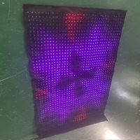 Tapis lumineux LED magique en tissu ultra-fin, bleu/noir/blanc, tissé, 6000 lumens, étanche, pour extérieur