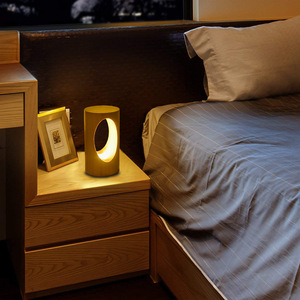 3D Night Light USB Wood <b>Table</b> Lamps for Bedroom <b>Bedside</b> Decoration Geometric <b>Table</b> Lamp Dimmable Rechargeable <b>LED</b> Night Light - Product Image 6