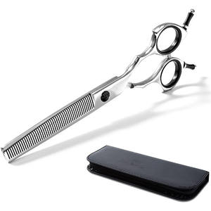 กรรไกรตัดขนสัตว์เลี้ยงมืออาชีพ 7 นิ้ว สแตนเลสสตีล ปลายสองด้าน สำหรับตัดขนสุนัข อุปกรณ์เสริมความงาม - Product Image 3