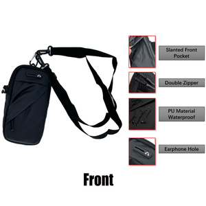 Pochette de bras réglable en PU pour le sport, le cyclisme et la course à pied, avec poches zippées, pour téléphone portable - Product Image 3