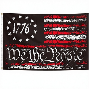 Drapeau We People <span class=keywords><strong>1776</strong></span>, 3x5 pieds, double face, 3 plis, polyester léger, drapeau patriotique vintage avec œillets en laiton, couleurs vives - Product Image 1