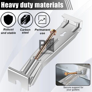 Cintres de <span class=keywords><strong>gouttière</strong></span> <span class=keywords><strong>en</strong></span> aluminium de 5 pouces avec vis pré-insérées, supports de <span class=keywords><strong>gouttière</strong></span> robustes pour réparer les gouttières affaissées - Product Image 2