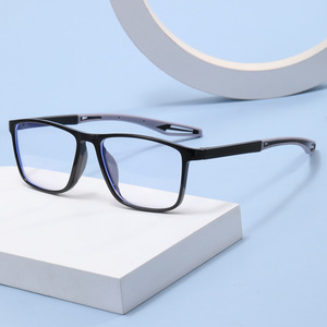 Gafas deportivas de silicona con montura completa, lentes de PC con filtro de luz azul, ligeras, lentes planas para hombre - Product Image 2