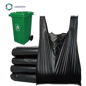 Custom Pla plastico 55-60 galloni Contractor compostabile immondizia sacchetti croce cravatta 3.0 Mil, pesanti sacchetti della spazzatura